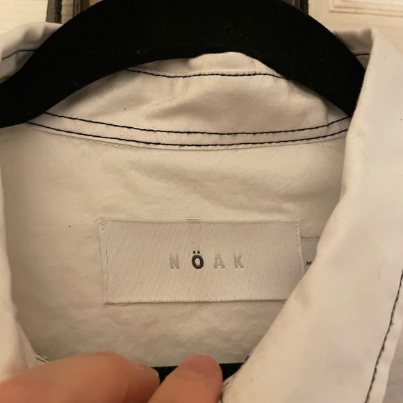 White Shirt with Contrast Stitching - Picture 3 of 4